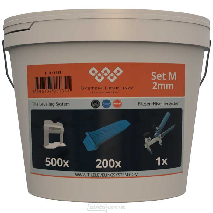 System Leveling - aplikačný SET 500/200/1 - 2mm