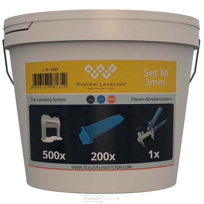 System Leveling - aplikačný SET 500/200/1 - 3mm