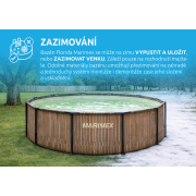Bazén Florida 3,05x0,91 m so skimmerom - motív TEAK náhled