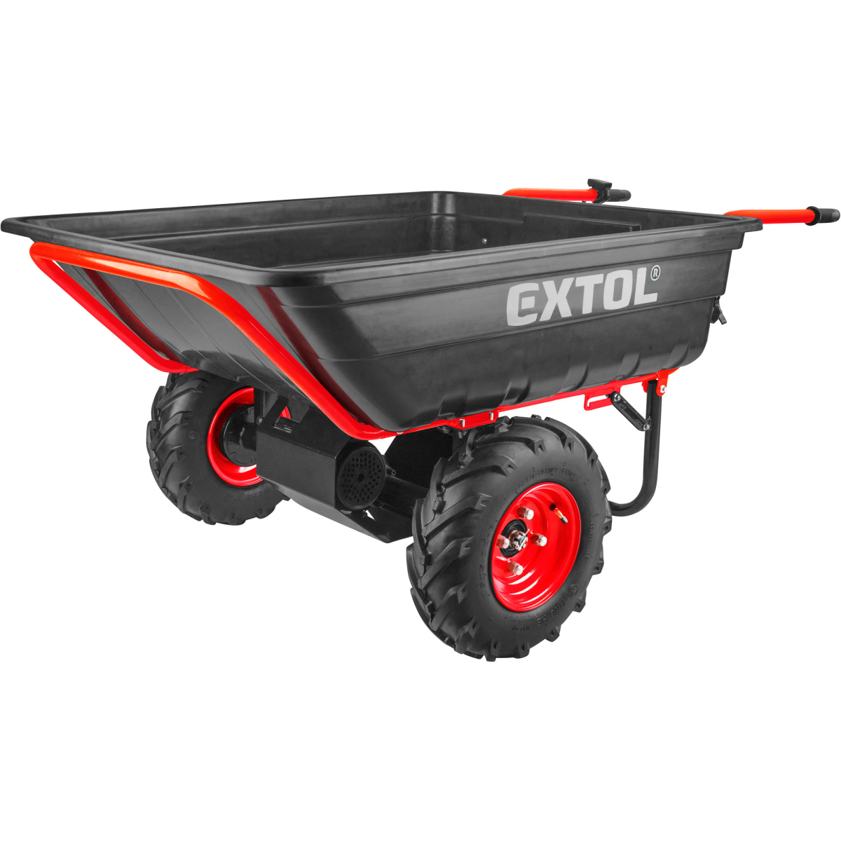 EXTOL PREMIUM dvojkolák nákladný s prevodovkou aku, 400kg, 225l, 40V Li-ion, 6Ah 8891592
