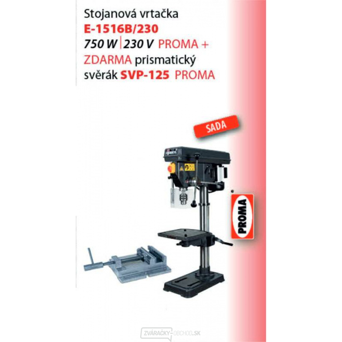 E-1516B/230 - Stojanová vŕtačka + zverák SVP-125