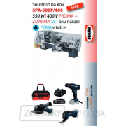 Sústruh na kov SPA-500P/400 + Ferm aku sada náradia A Sústruh na kov SPA-500P/400 + Ferm aku sada náradia A gallery main image