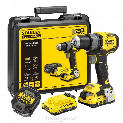 Akumulátorová vŕtačka V20 18V 2x2,0Ah Stanley FatMax SFMCD725D2K Akumulátorová vŕtačka V20 18V 2x2,0Ah Stanley FatMax SFMCD725D2K gallery main image