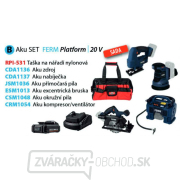 Ferm aku sada náradia B, taška RPI-531, priamočiara píla JSM1036, excentrická brúska ESM1013, okružná píla CSM1048,... gallery main image
