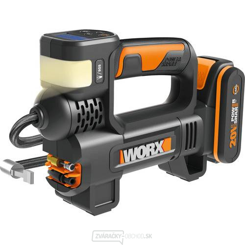 WX092 - Aku kompresor so svietidlom 20V, 1x 2.0Ah - Powershare
