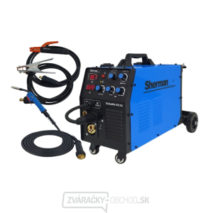 Sherman Invertorová zváračka DUALMIG 210 S4 s kolieskami a policou na fľaše + Horák + Káble Sherman Invertorová zváračka DUALMIG 210 S4 s kolieskami a policou na fľaše + Horák + Káble gallery main image