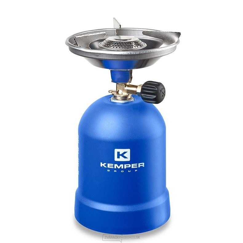 Plynový varič modrý na prepichovanie kaziet