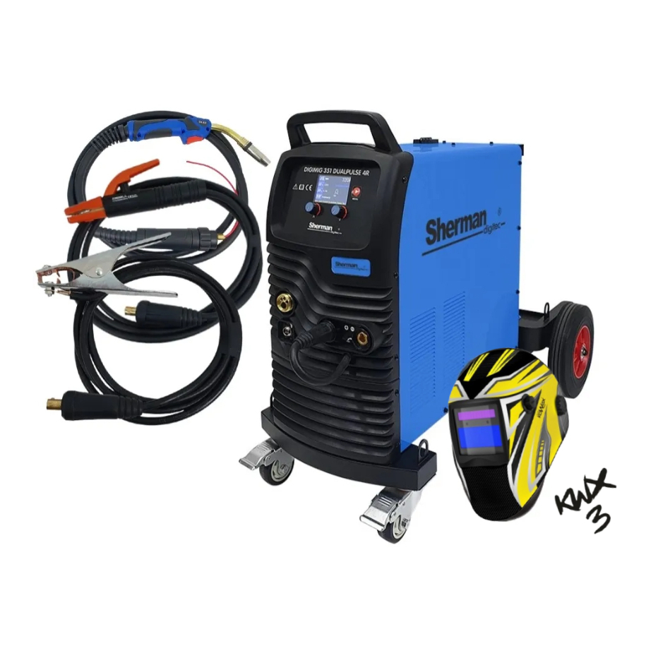 Synergická invertorová zváračka Sherman DIGIMIG 351 DUALPULSE 4R + horák + káble + kukla