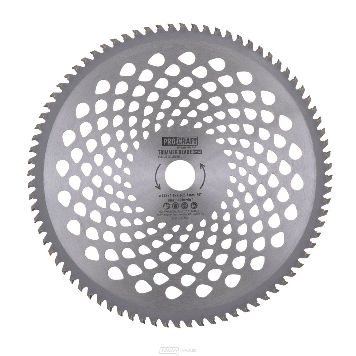 Nôž krovinorezu (kotúč) (D255*25.4) 80T PROCRAFT | H-80T