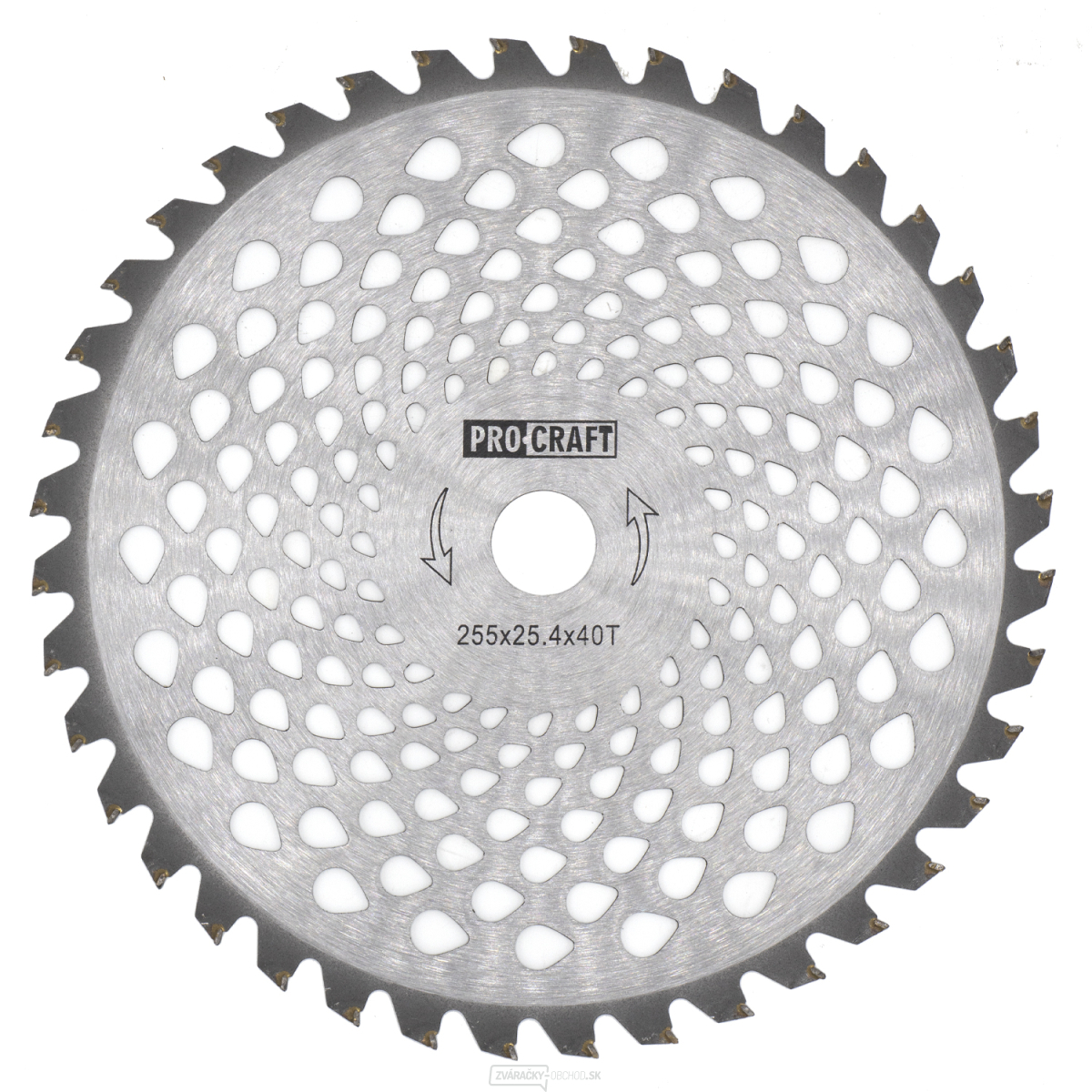 Nôž krovinorezu (kotúč) (D255*25.4) 40T karbid volfrámu PROCRAFT | H/P-40T