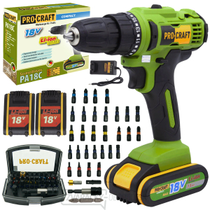 Aku vŕtací skrutkovač Procraft SPA18С so sadou bitov BS-32 | SPA18C/BS32 Aku vŕtací skrutkovač Procraft SPA18С so sadou bitov BS-32 | SPA18C/BS32 gallery main image