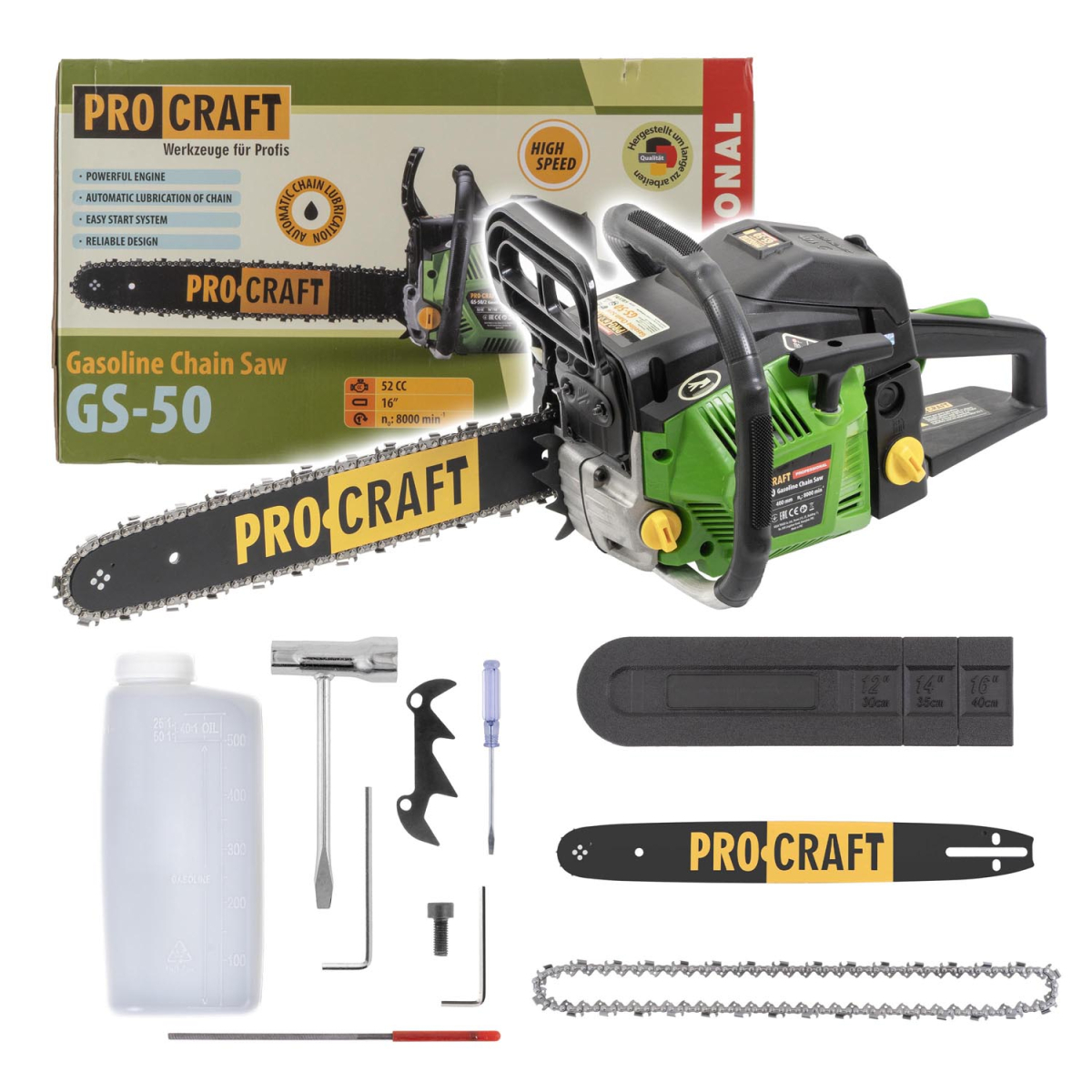 Benzínová reťazová píla Procraft GS-50 | GS-50 GS-50