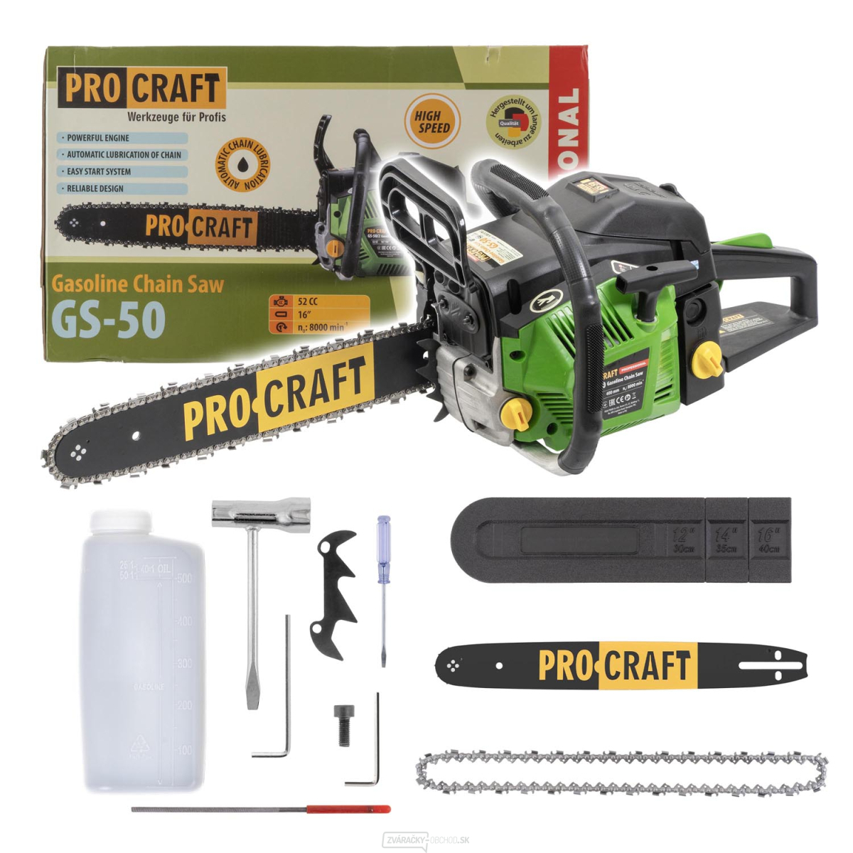 Benzínová reťazová píla Procraft GS-50 | GS-50