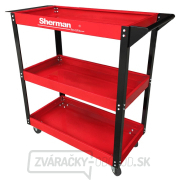 Dielenský vozík 3PB s 3 policami - červený gallery main image