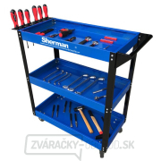 Dielenský vozík 3PB s 3 policami - modrý Náhľad