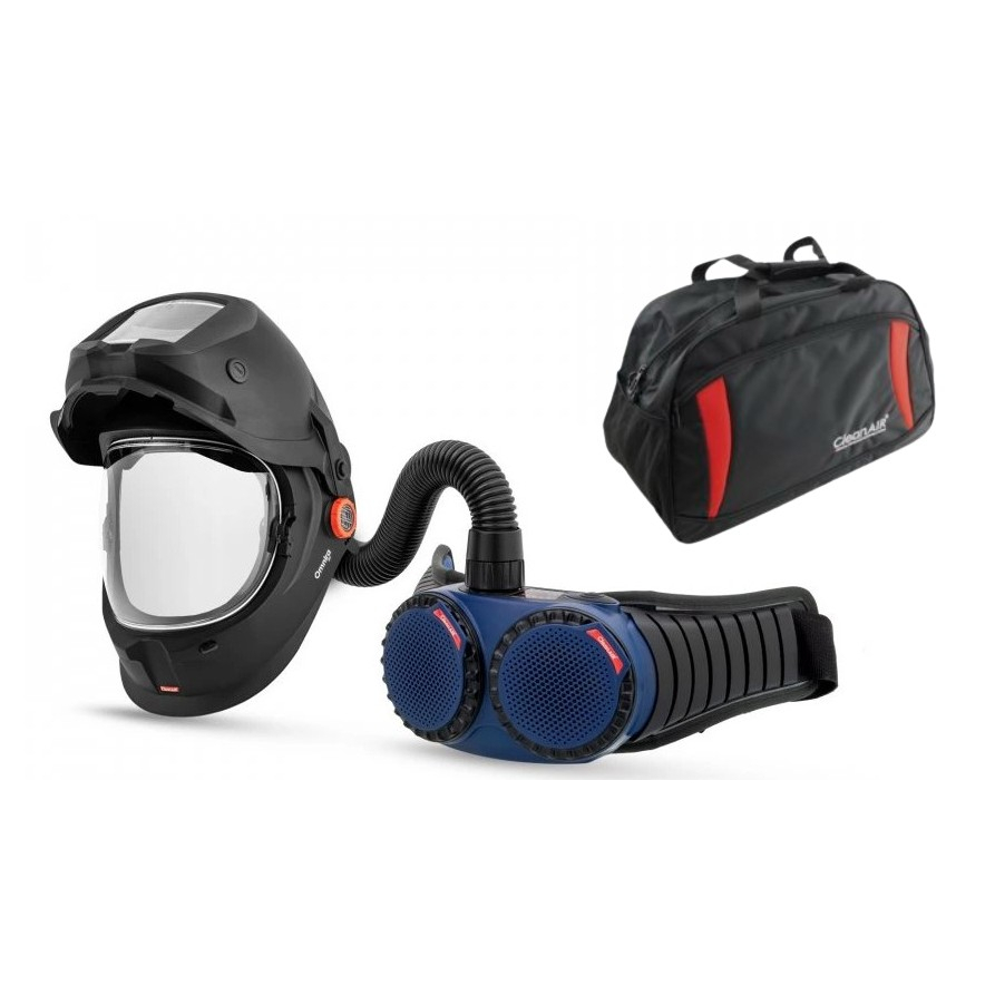 Filtračná súprava s FJ CleanAir AerGO a kuklou Omnira COMBI air Ready 2 Work