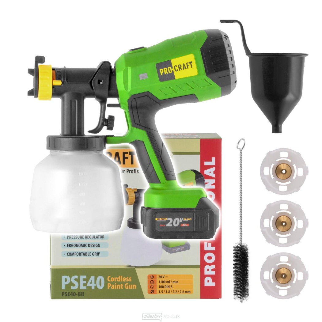 Aku striekacia pištoľ Procraft PSE40bb (bez batérie a nabíjačky) | PSE40bb