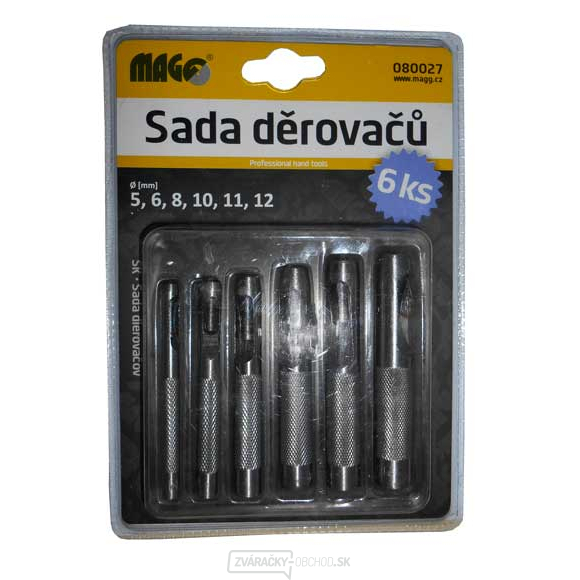 Sada dierovačov - 5, 6, 8, 10, 11, 12mm