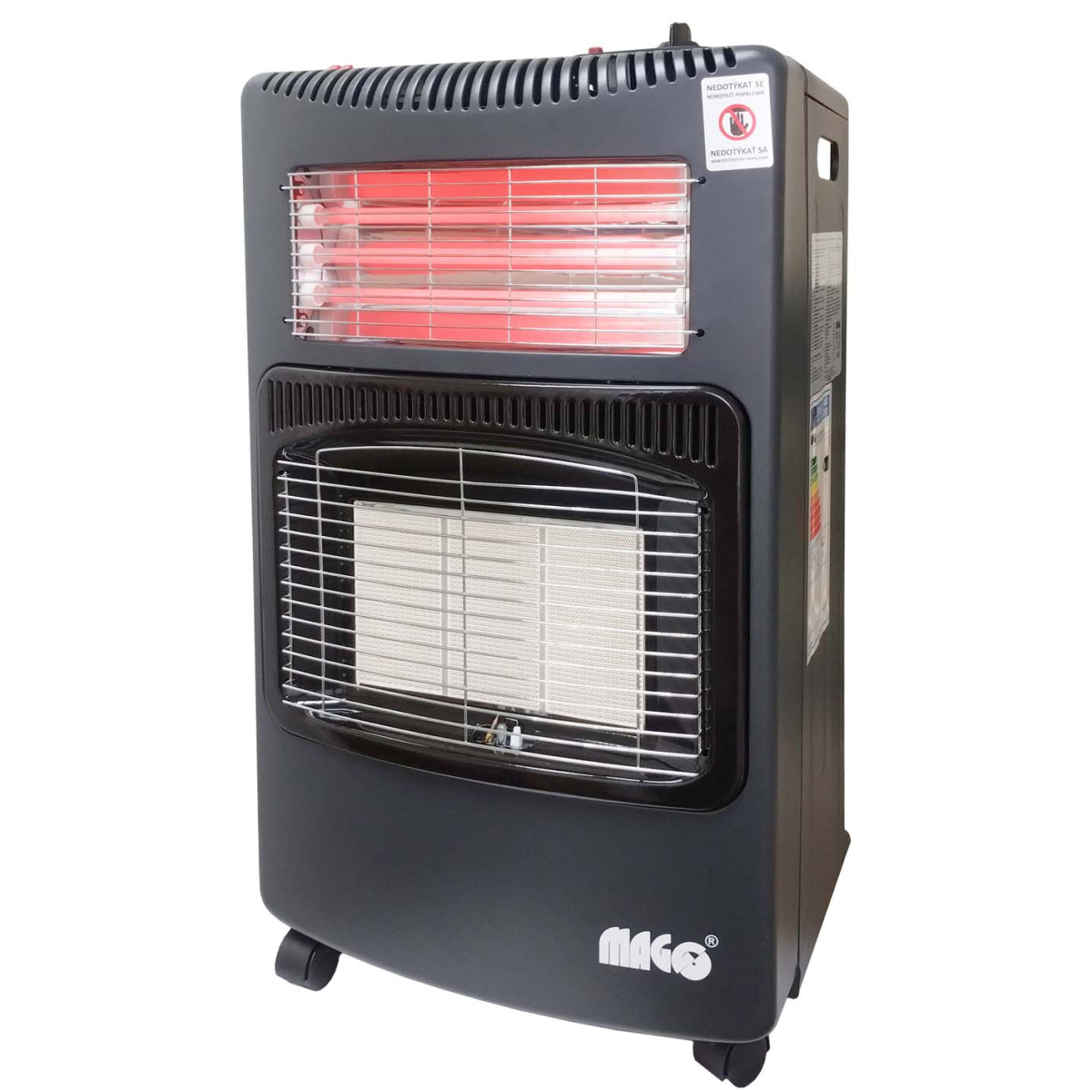 Kombinované skladacie plynové 4,2 kW a elektrické 1,14 kW kachle MAGG vr. príslušenstvo 110156S