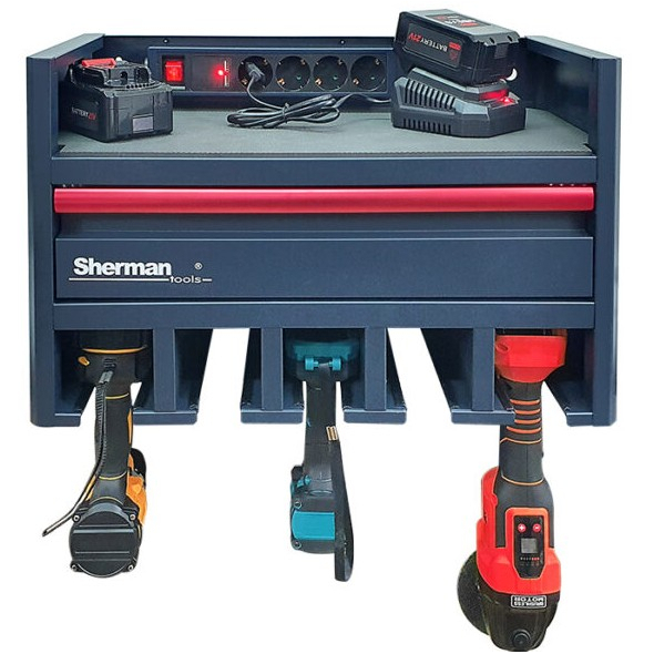 Sherman Dielenská skriňa na elektrické náradie s predlžovacím káblom 7812978