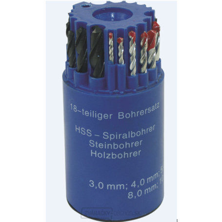 Súprava vrtákov v combi boxe, 18 dielov gallery main image