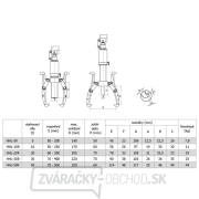 Dvoj- alebo trojramenný hydraulický sťahovák HHL-10R Náhľad