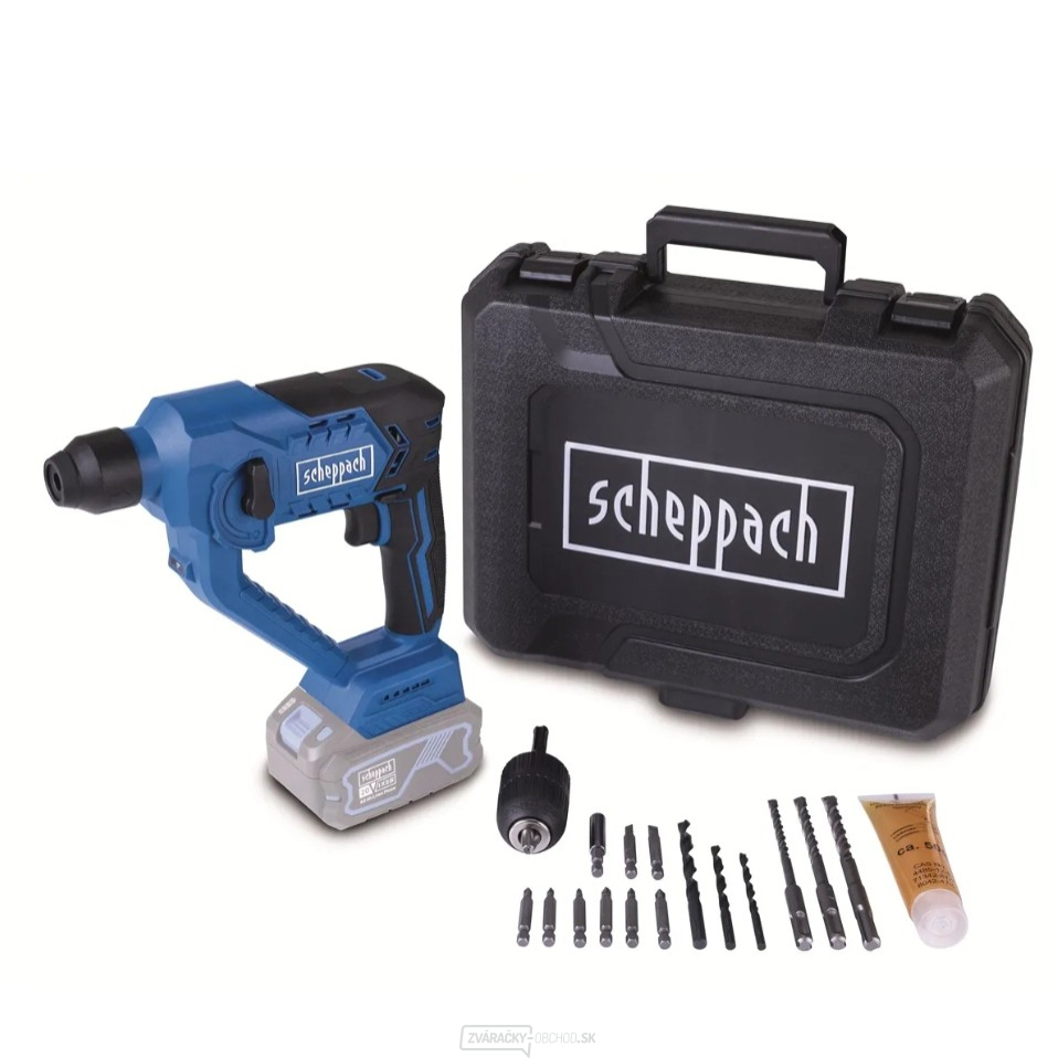 Scheppach C-RHD130-X aku 20 V IXES vŕtacie kladivo SDS Plus 3v1 s príklepom, kufrom a príslušenstvom (bez batérie a nabíja