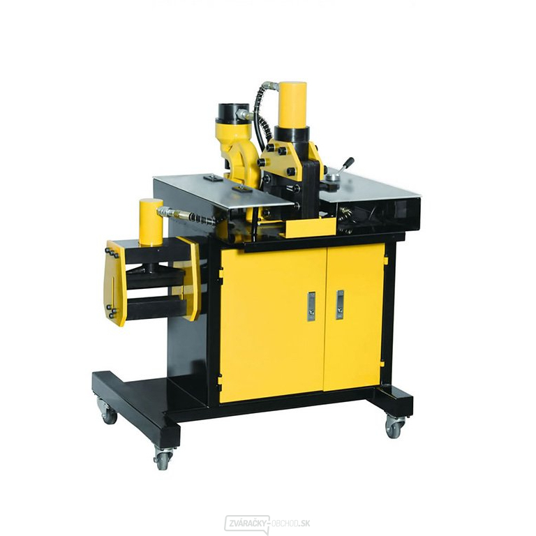 Hydraulické zariadenie na rezanie, ohýbanie a dierovanie prípojníc HHM-200H