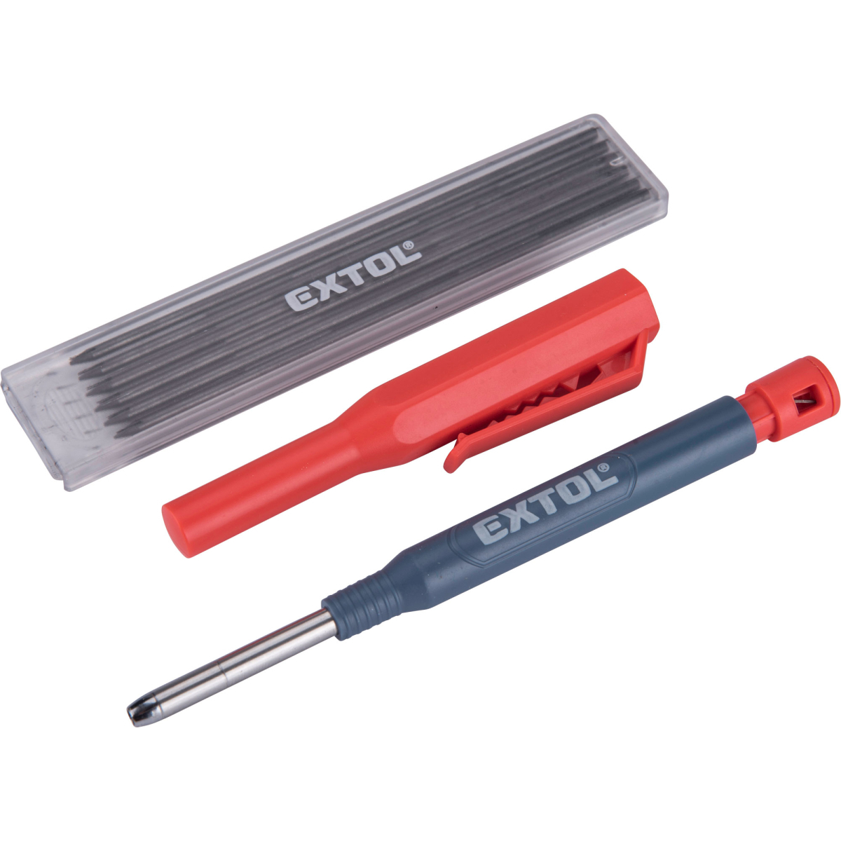 EXTOL PREMIUM Ceruzka-značkovač s puzdrom a vymeniteľnou tuhou, O 2,8mm tvrdosť HB 8853007