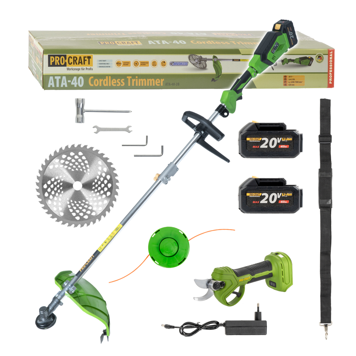 Procraft Aku krovinorez a aku nožnice SATA-40/ES30Libb | SATA-40/ES30Libb SATA-40/ES30Libb