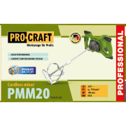 Aku miešadlo stavebných zmesí Procraft PMM20 (bez batérie a nabíjačky) | PMM20 náhled