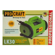 Aku kompresor LK30 Procraft s kombináciou nafukovania hubicou (bez batérie a nabíjačky) | LK30 bb náhled
