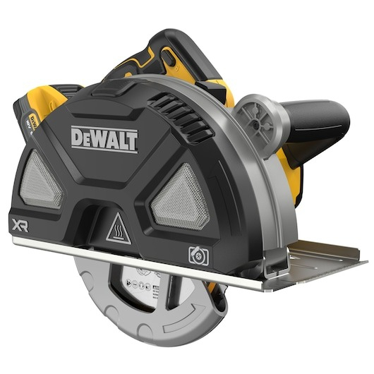 184mm kotúčová píla DeWALT na rezanie kovov s bezuhlíkovým motorom 18V XR - 2 x akumulátor POWERSTACK s kapacitou 5 Ah DCS383H2