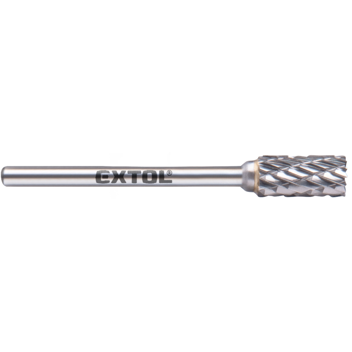 EXTOL INDUSTRIAL fréza karbidová, valcová s čelným ozubením, ⌀6x13mm, ⌀stopky 3mm, sek stredná (double-cut) 8703813