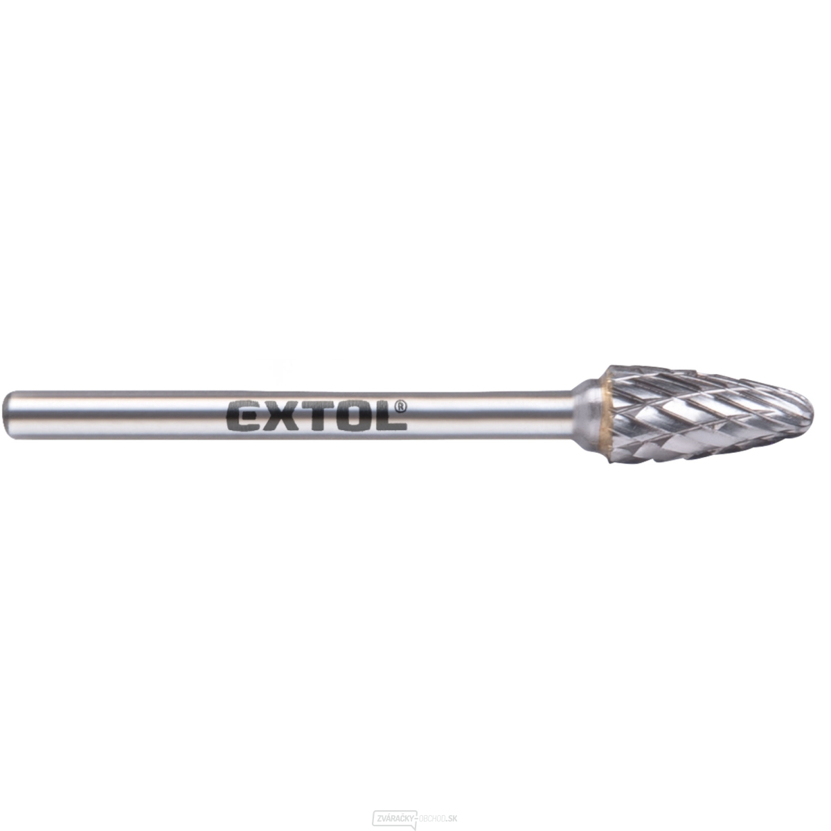 fréza karbidová, okrúhly oblúk, ⌀6x13mm, ⌀stopky 3mm, sek stredná (double-cut)