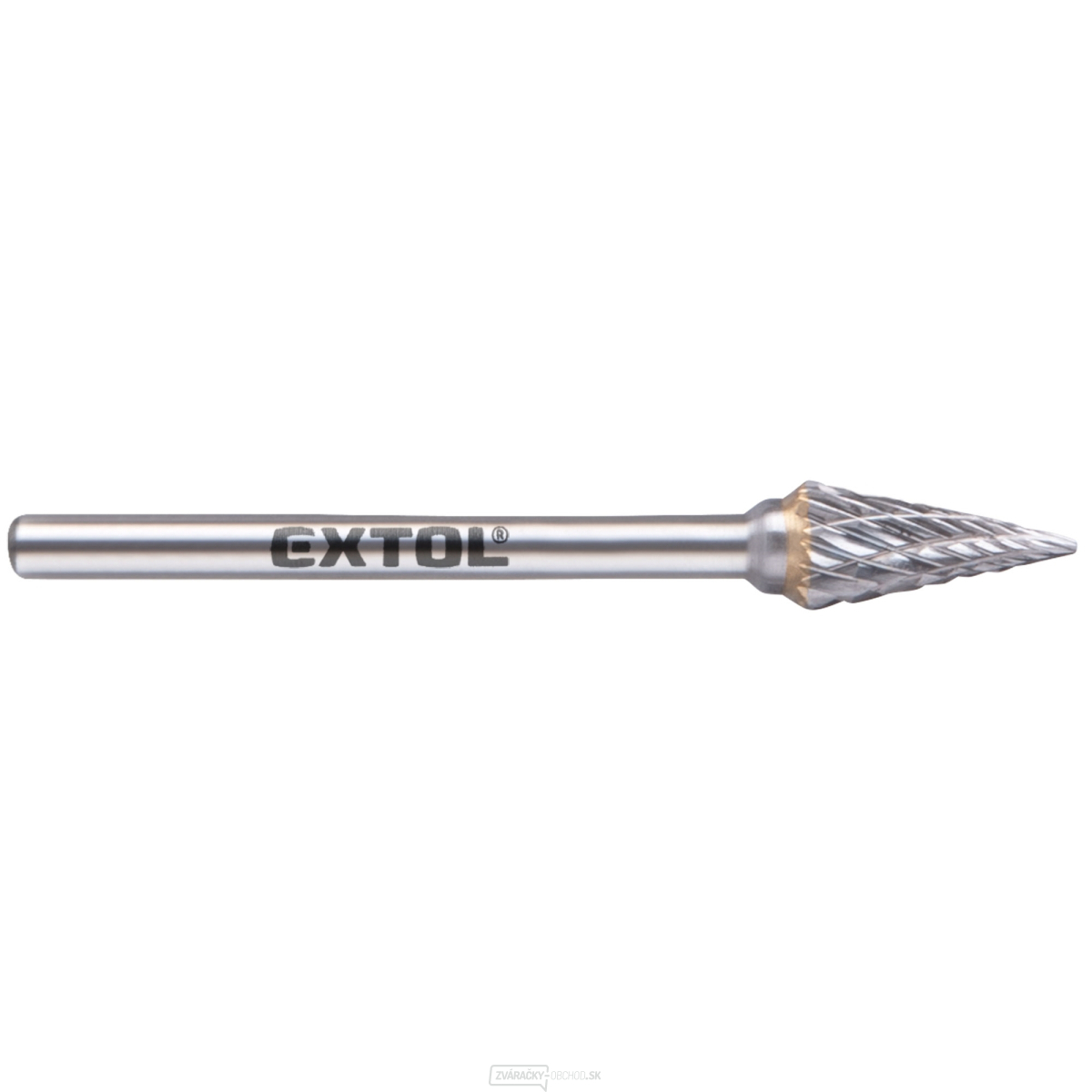 fréza karbidová, kónická-ihlan, ⌀6x13mm, ⌀stopky 3mm, sek stredná (double-cut)