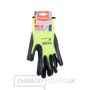 rukavice nylonové, bezšvíkové, polomáčané v latexe, veľkosť 10