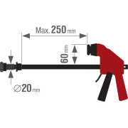 svorka prítlačná vertikálna - k multif. stolom s otvormi O 20mm, 0-250mm Náhľad