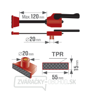 svorka prítlačná horizontálna - k multif. stolom s otvormi O 20mm, 0-120mm náhled