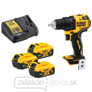 DeWALT DCD708P3T Aku Bezuhlíková vŕtačka 65Nm/18V/3x5Ah batéria+kufor Tstak Náhľad