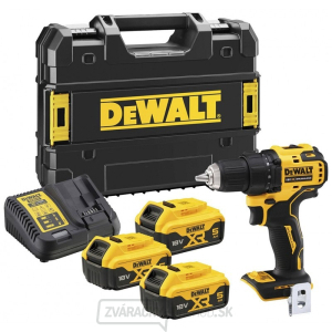 DeWALT DCD708P3T Aku Bezuhlíková vŕtačka 65Nm/18V/3x5Ah batéria+kufor Tstak gallery main image