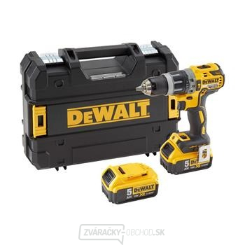 DeWALT DCD796P2 18V Aku príklepová vŕtačka, 2x5Ah batéria + nabíjačka, Tstak