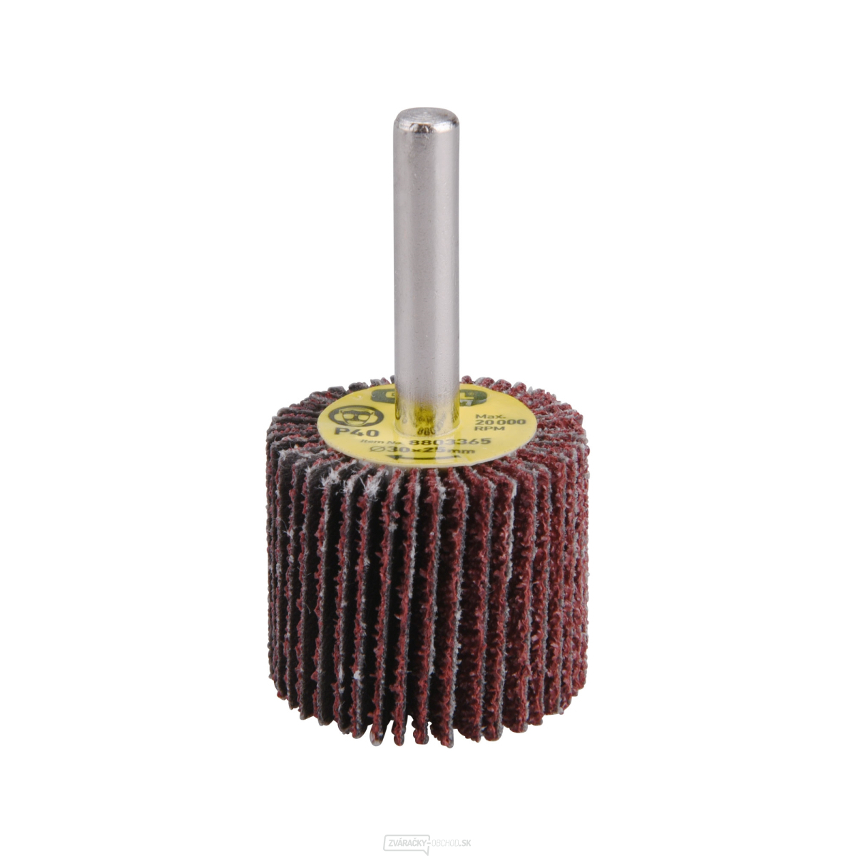 Kotúč lamelový brúsny na stopke, O 30x25x6mm, P40