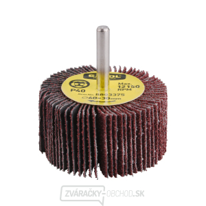 Kotúč lamelový brúsny na stopke, O 60x30x6mm, P40 Kotúč lamelový brúsny na stopke, O 60x30x6mm, P40 gallery main image