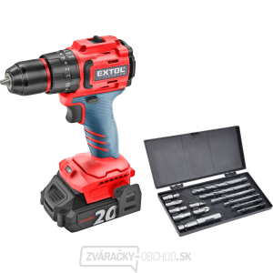 Vŕtací skrutkovač aku s príklepom SHARE20V, BRUSHLESS, 2Ah (2×) Vŕtací skrutkovač aku s príklepom SHARE20V, BRUSHLESS, 2Ah (2×) gallery main image