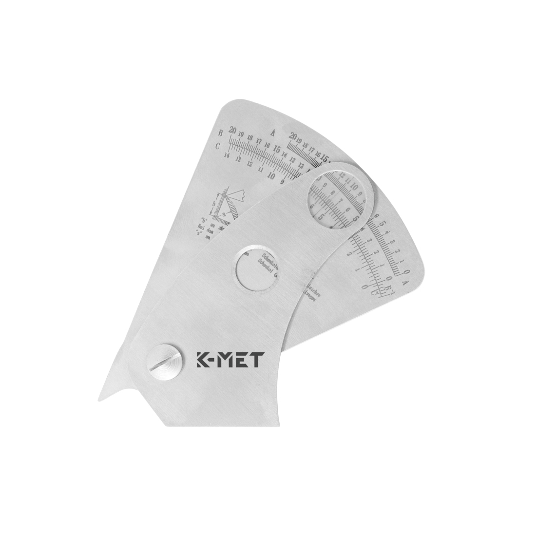 E-shop KINEX/K-MET Mierka kútových zvarov so zápornou stupnicou 1120-02-016
