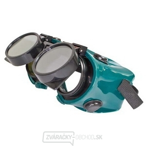 Ochranné zváračské okuliare - odklápacie kruhové zorníky, tmavosť skla DIN10