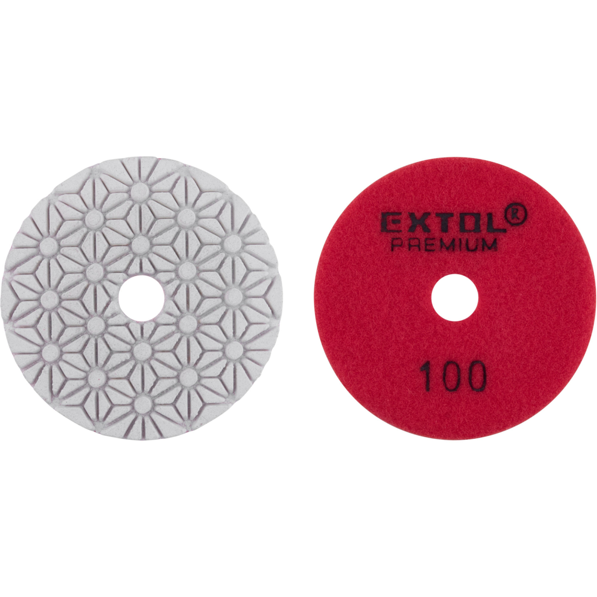 EXTOL PREMIUM kotúč diamantový leštiaci na obklady, O100mm, P100, suchý zips 8803092