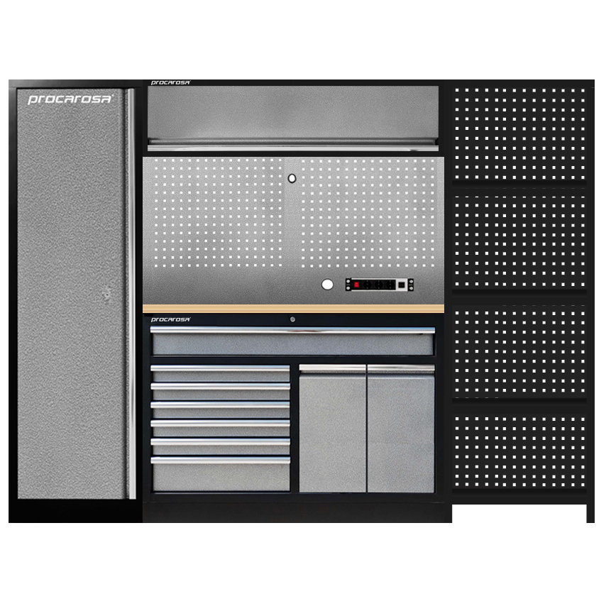 Zostava dielenského nábytku Procarosa PROFI TGC-1390-680 Pracovná doska: drevená TGC1390-680D