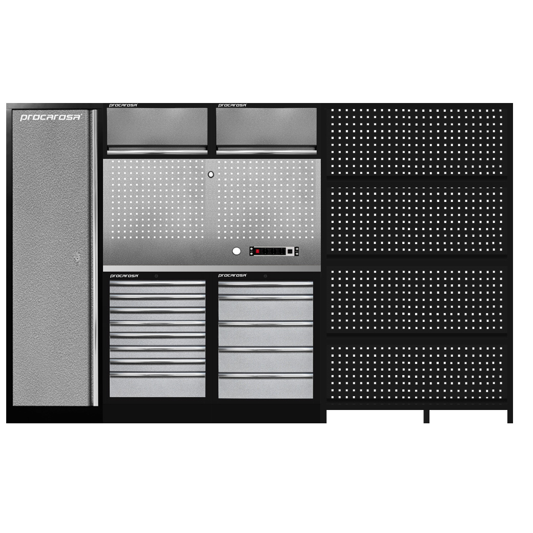 Zostava dielenského nábytku Procarosa PROFI TGC-13085-1200 Pracovná doska:: nerezová TGC13085-1200N